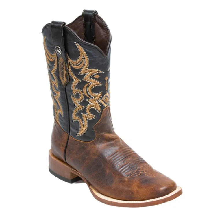 RANCHO SEMENTAL MEN’S Babuino Tan Western Boots Whit Black Top - Image 3