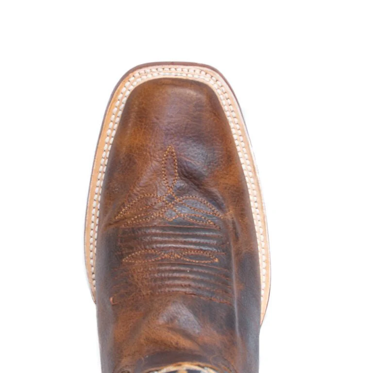 RANCHO SEMENTAL MEN’S Babuino Tan Western Boots Whit Black Top - Image 4