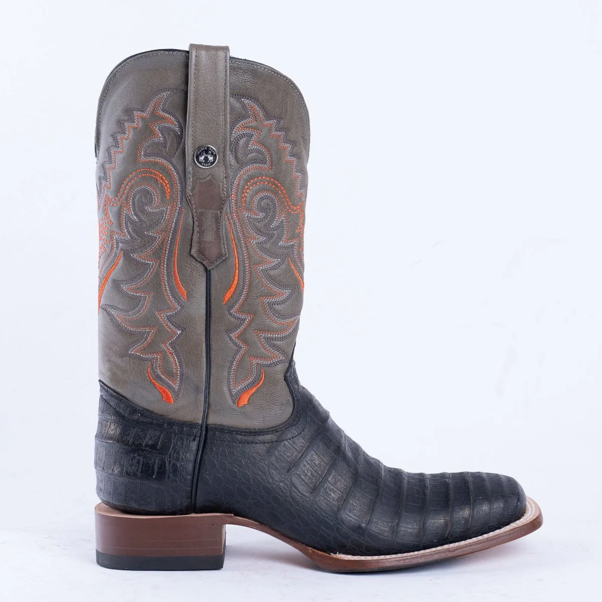 TANNER MARK MEN’S Caiman Belly Black Print Western Boots With Hybrid Sole - Image 5