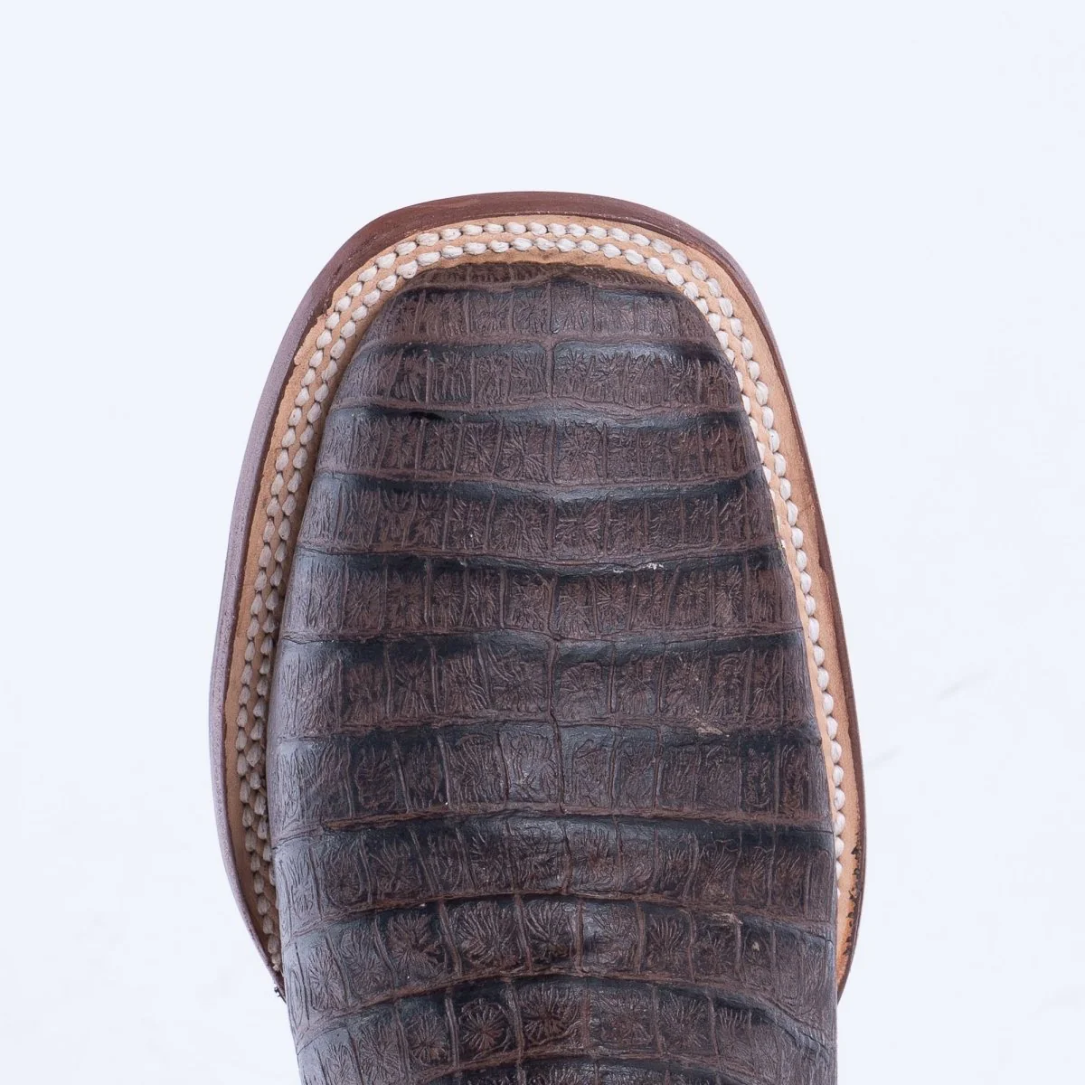TANNER MARK MEN'S Caiman Belly Brown Western Boots Whit Hybrid Sole - Image 6