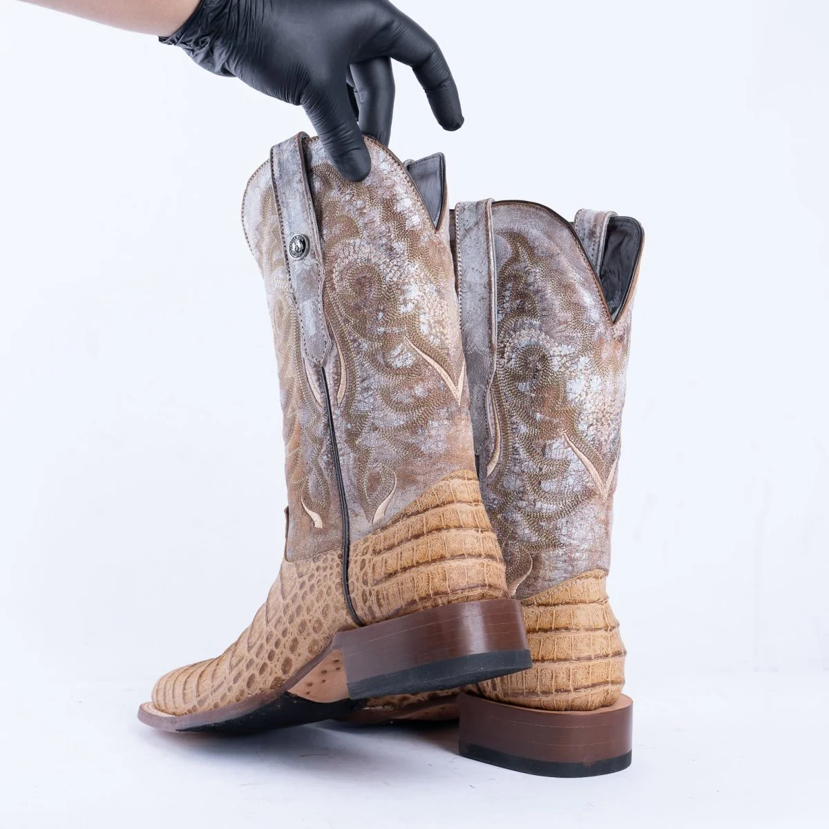 TANNER MARK MEN'S Caiman Belly Orix Western Boots Whit Hybrid Sole - Image 3