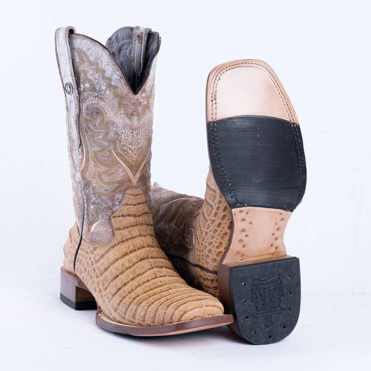 TANNER MARK MEN'S Caiman Belly Orix Western Boots Whit Hybrid Sole - Image 6
