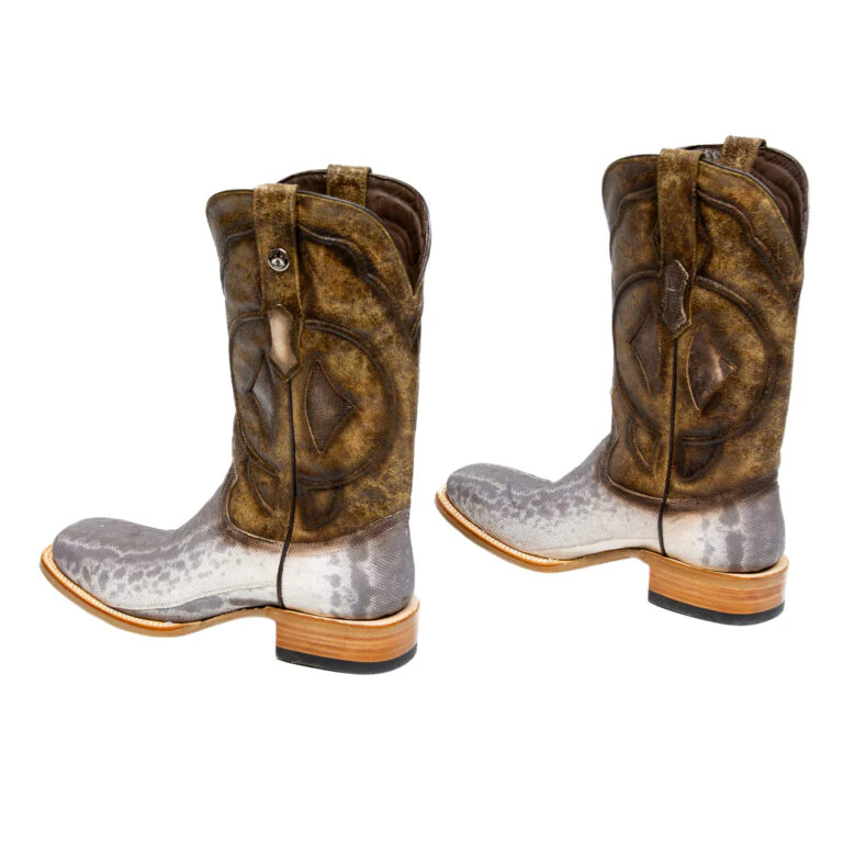 TANNER MARK MEN'S EXOTIC LEATHER Carunga Natural Cowboy Boots - Image 4