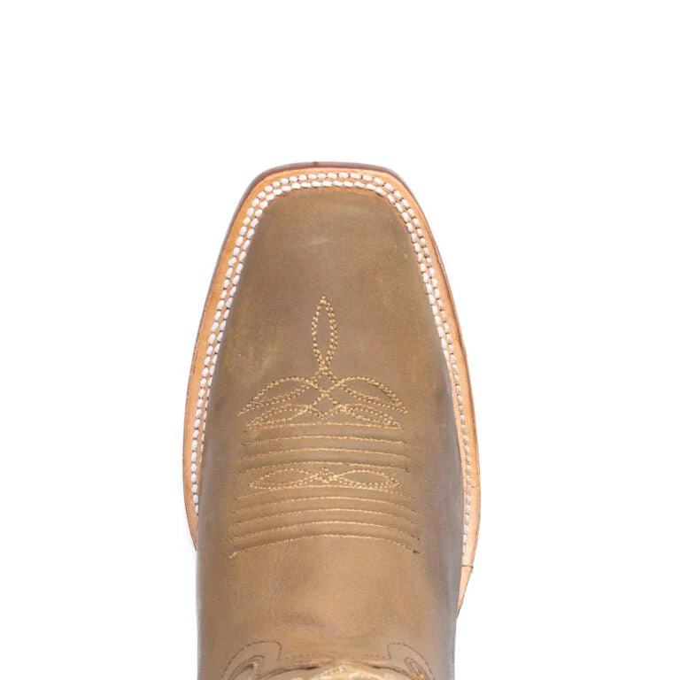RANCHO SEMENTAL MEN’S Olbuck Sand Western Boots Whit Brown Top - Image 3
