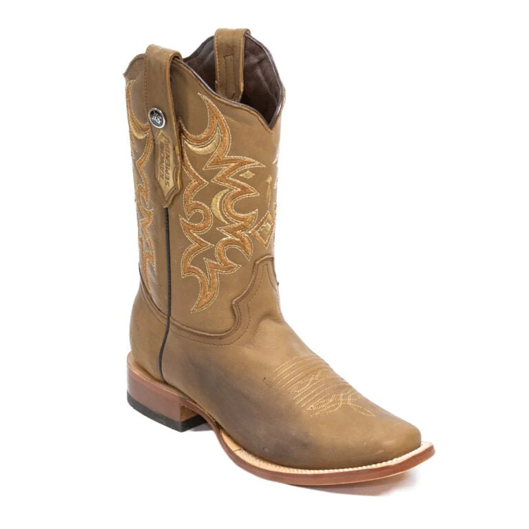 RANCHO SEMENTAL MEN’S Olbuck Sand Western Boots Whit Brown Top - Image 4