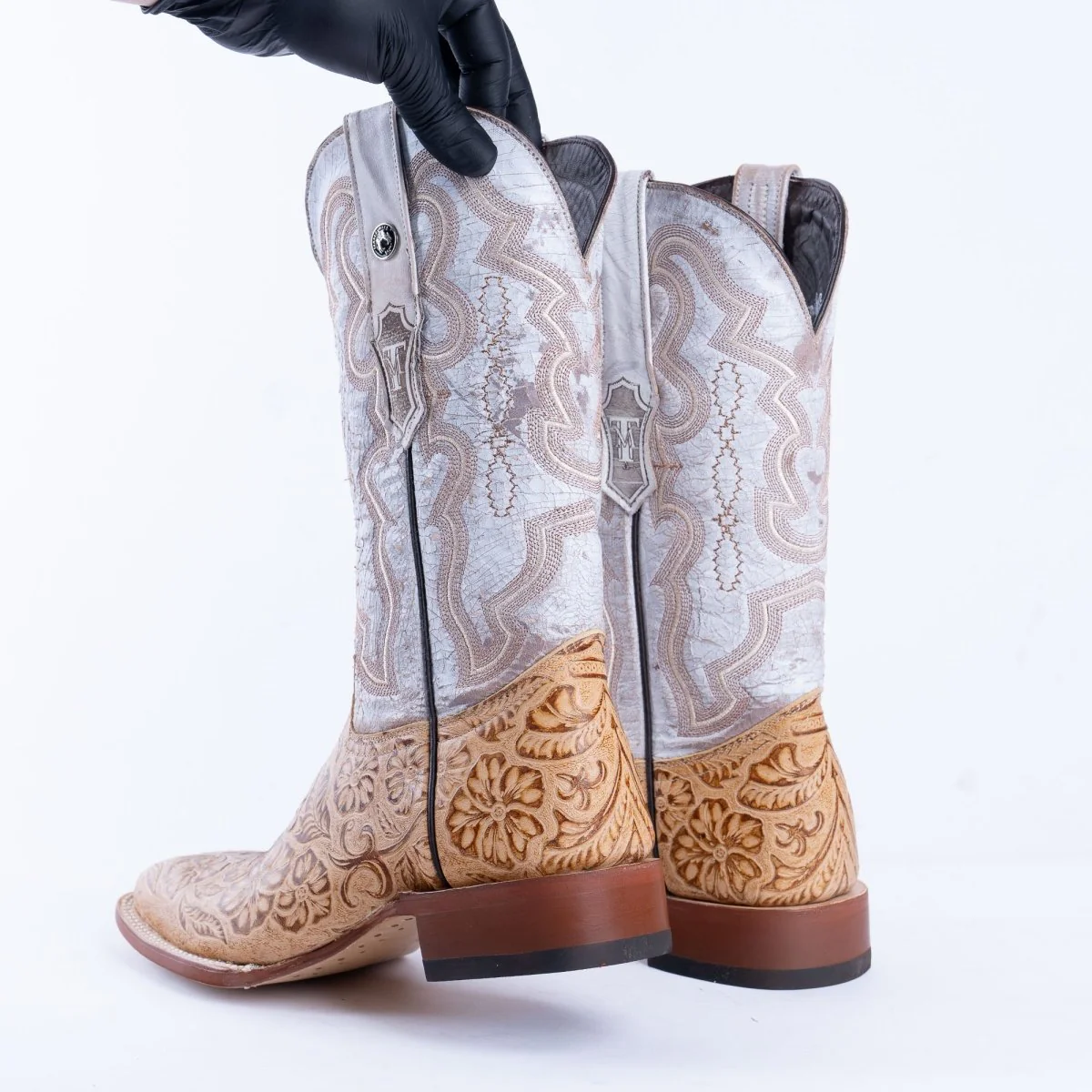 TANNER MARK MEN’S HandTooled Orix Print Western Boots - Image 3