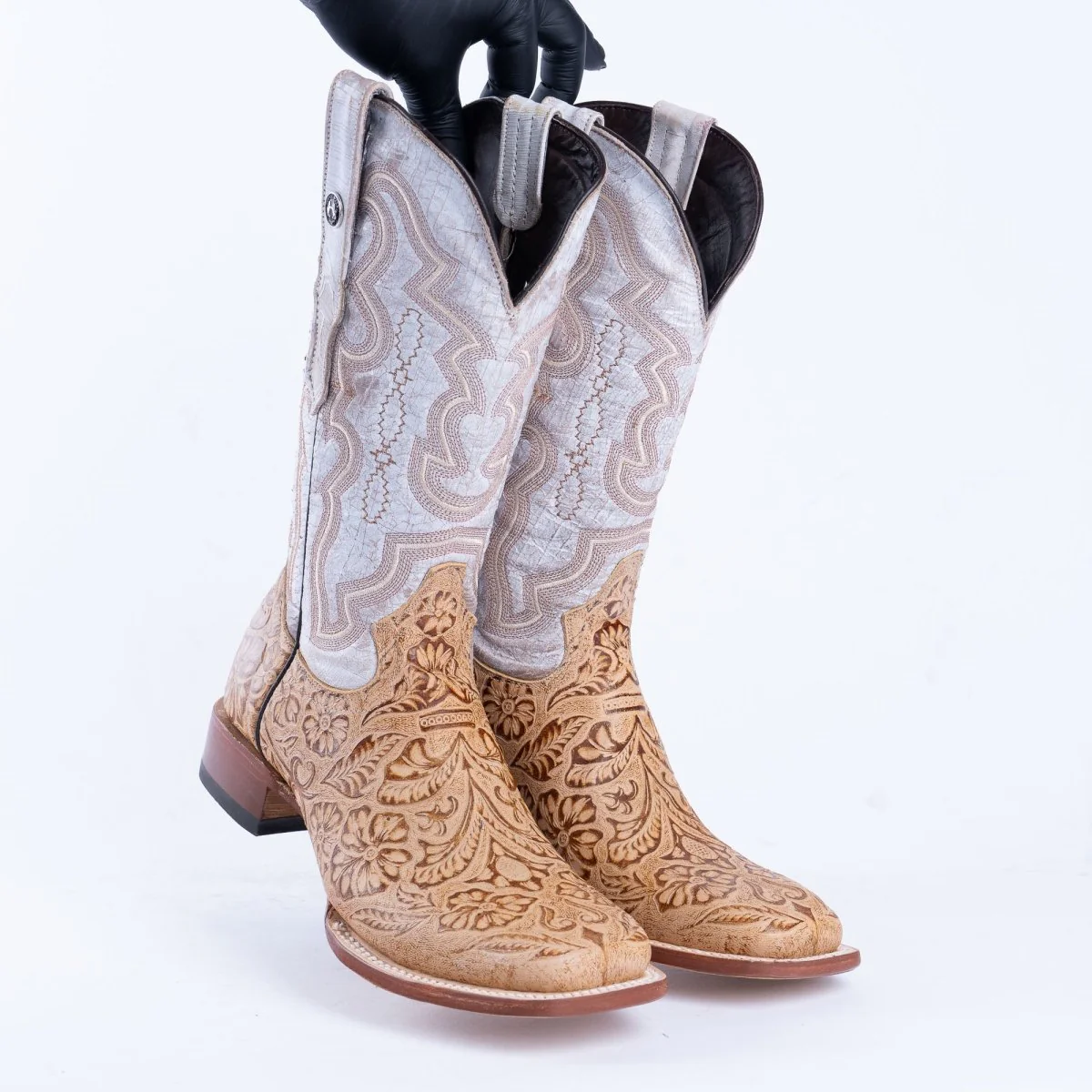 TANNER MARK MEN’S HandTooled Orix Print Western Boots - Image 4