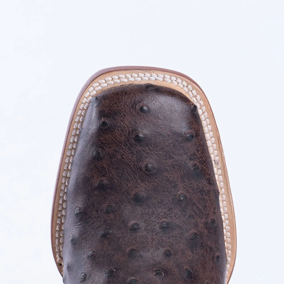 TANNER MARK MEN’S Ostrich Rustic Brown Print Western Boots - Image 7