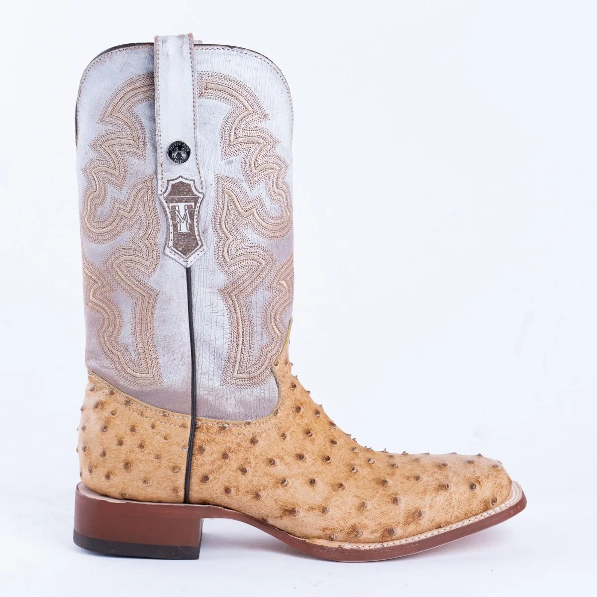 TANNER MARK MEN’S Ostrich Rustic Orix Print Western Boots - Image 5