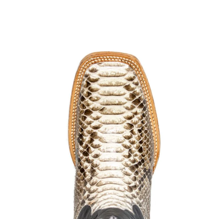 TANNER MARK MEN'S EXOTIC LEATHER Python Natural Cowboy Boots - Image 4