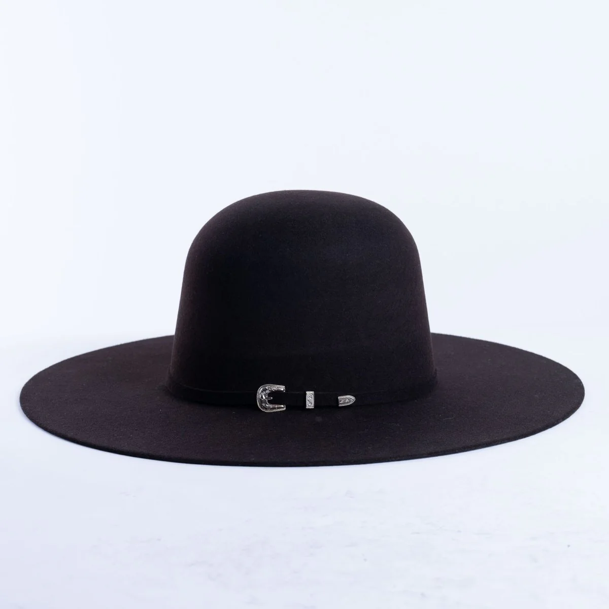 RANCHO SEMENTAL Brown 3X Open Crown 4.5" Brim Felt Cowboy Hat - Image 3