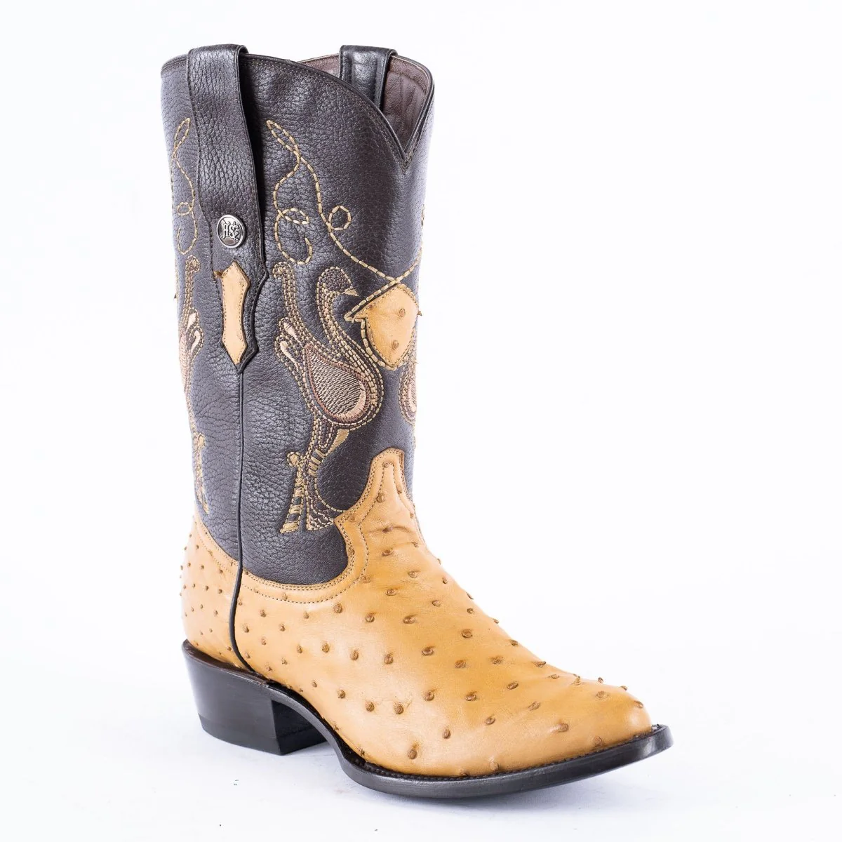 RANCHO SEMENTAL EXOTIC LEATHER Ostrich Orix Cowboy Boots - Image 3