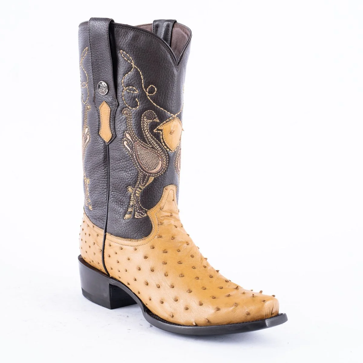 RANCHO SEMENTAL EXOTIC LEATHER Ostrich Orix Cowboy Boots - Image 3