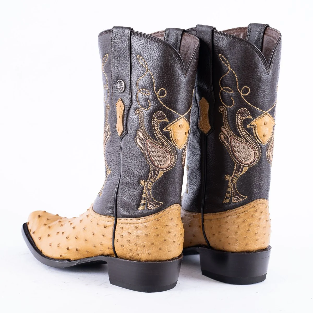 RANCHO SEMENTAL EXOTIC LEATHER Ostrich Orix Cowboy Boots - Image 5