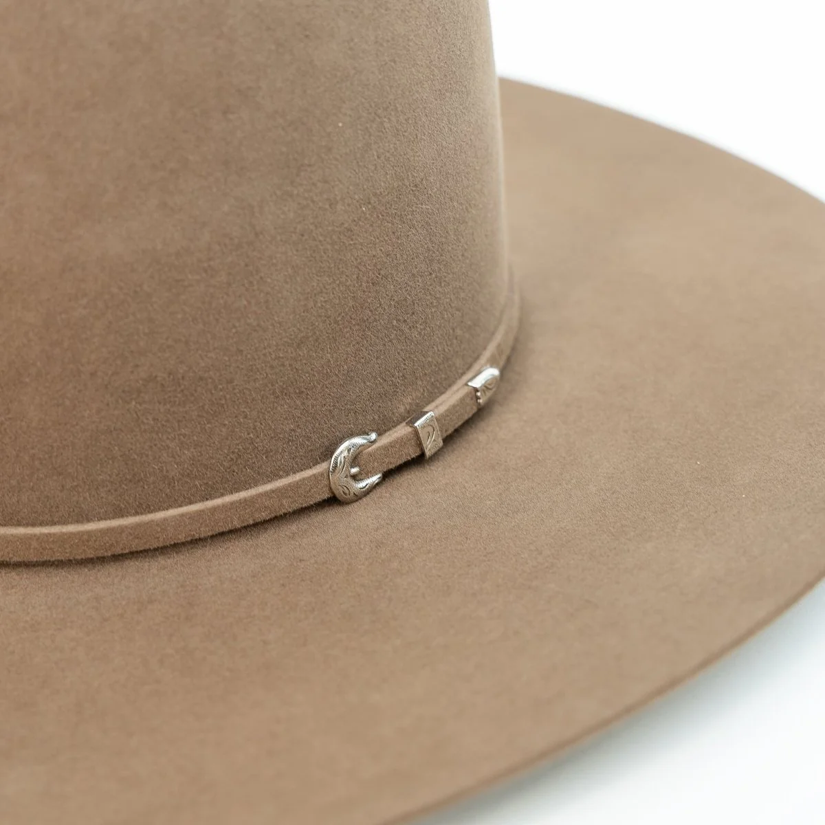 RODEO KING Tan Belly 10X Open Crown 4.5" Brim Felt Cowboy Hat - Image 3