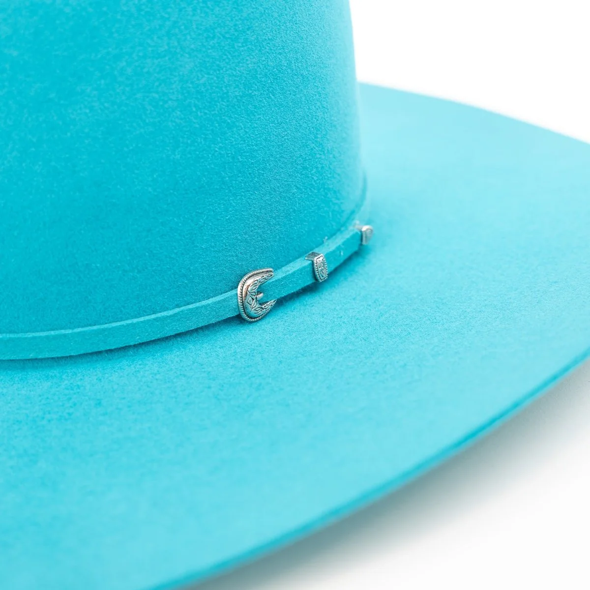 RODEO KING Turquoise 7X Open Crown 4.5" Brim Felt Cowboy Hat - Image 3