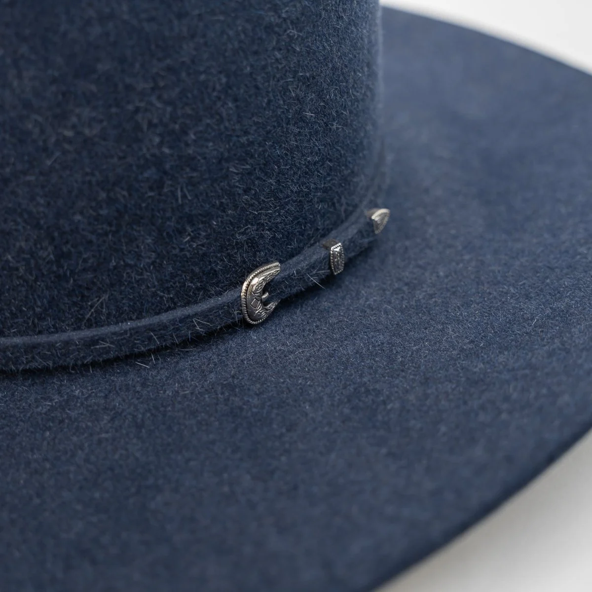 RODEO KING Denim 7X Open Crown 4.5" Brim Felt Cowboy Hat - Image 3