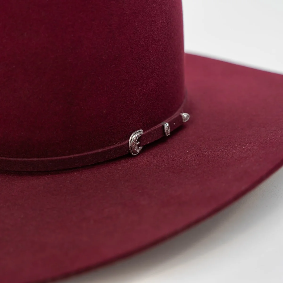 RODEO KING Merlot 7X Open Crown 4.5" Brim Felt Cowboy Hat - Image 3