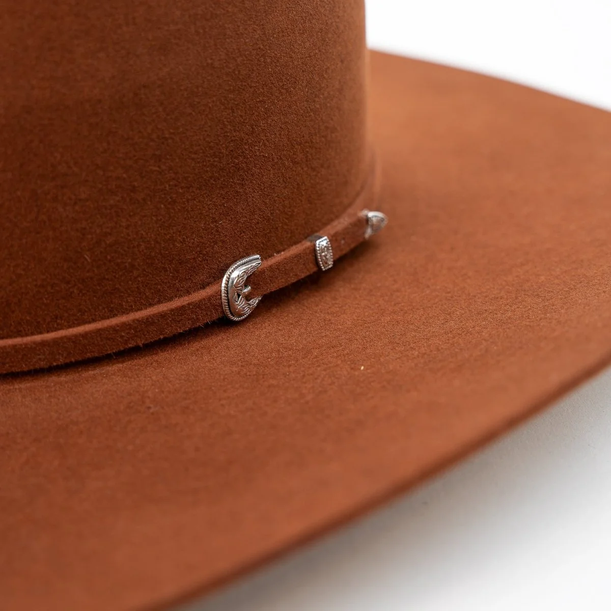 RODEO KING Rust 7X Open Crown 4.5" Brim Felt Cowboy Hat - Image 3