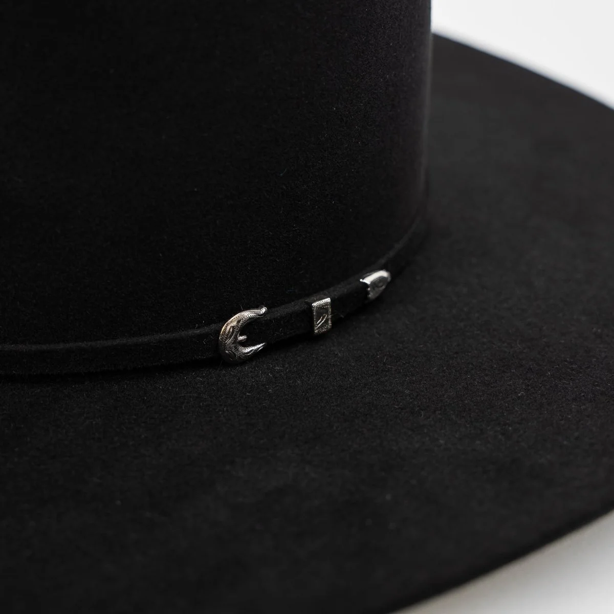 RODEO KING Black 10X Open Crown 4.5" Brim Felt Cowboy Hat - Image 3