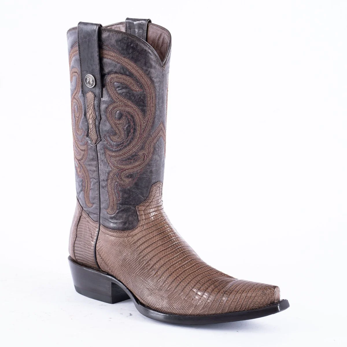 TANNER MARK EXOTIC LEATHER Lizard MD KT Cowboy Boots Snip Toe - Image 3