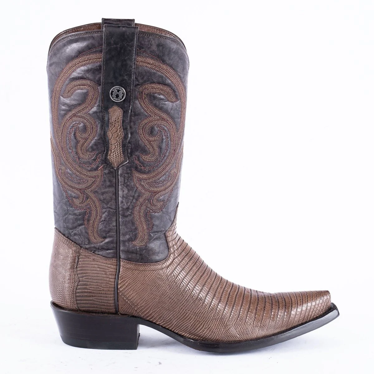 TANNER MARK EXOTIC LEATHER Lizard MD KT Cowboy Boots Snip Toe - Image 4