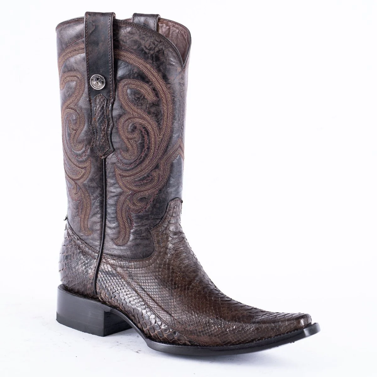 TANNER MARK EXOTIC LEATHER Python MD KT Cowboy Boots Euro Toe - Image 3