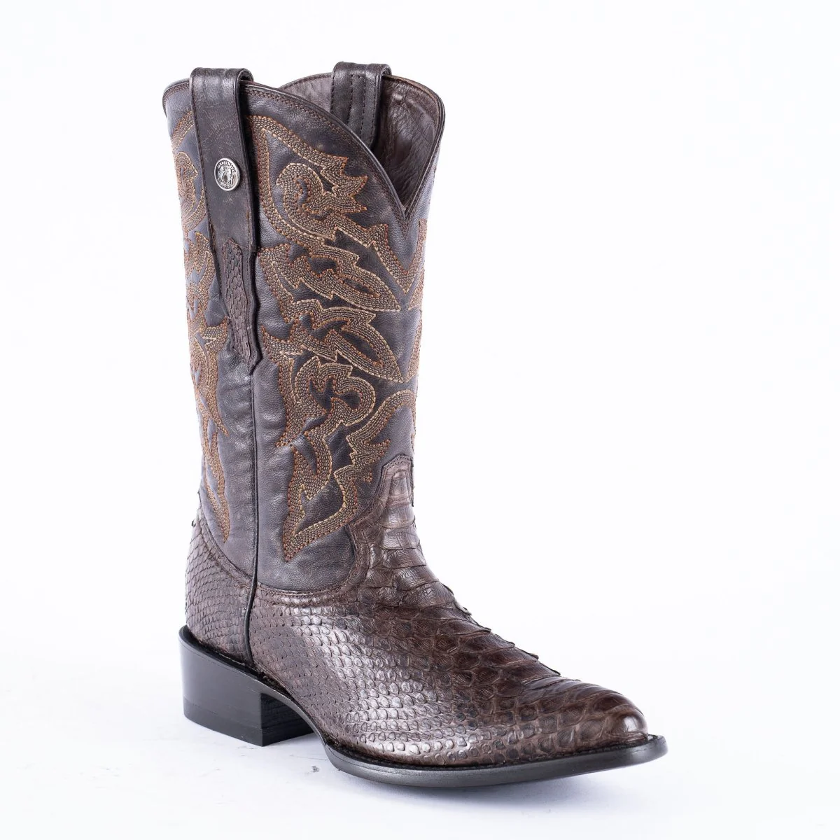 TANNER MARK EXOTIC LEATHER Python MD KT Cowboy Boots Round Toe - Image 3