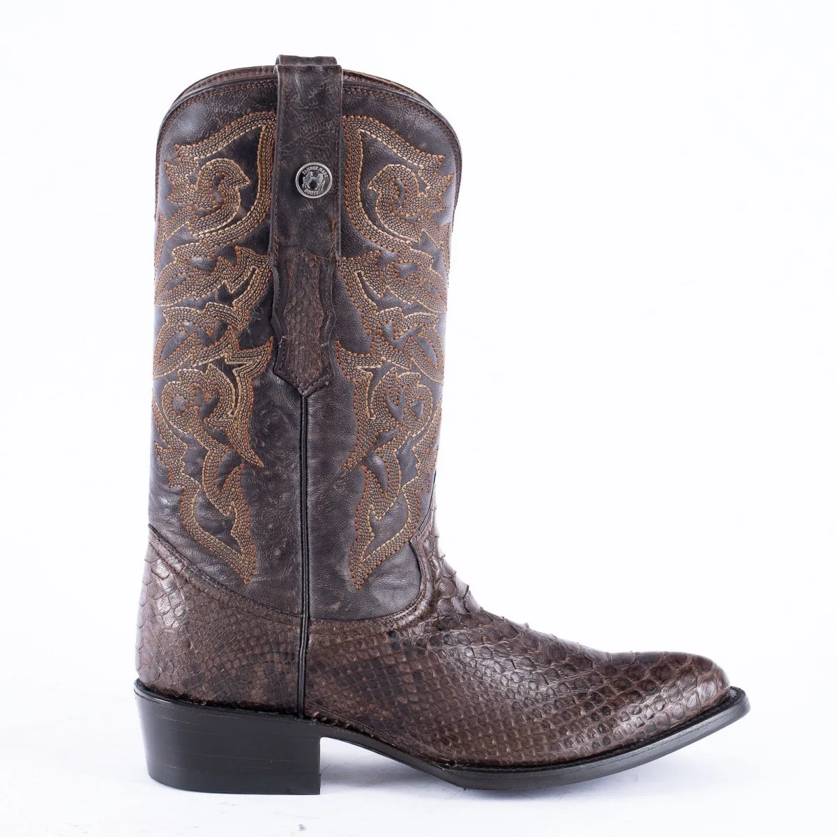 TANNER MARK EXOTIC LEATHER Python MD KT Cowboy Boots Round Toe - Image 4
