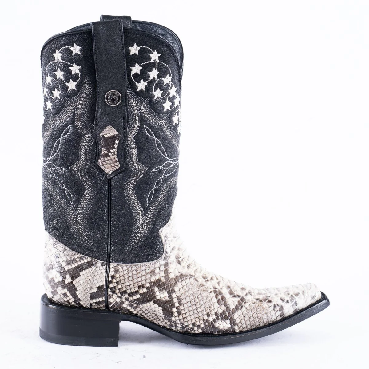 TANNER MARK EXOTIC LEATHER Python Natural Cowboy Boots Euro Toe - Image 4