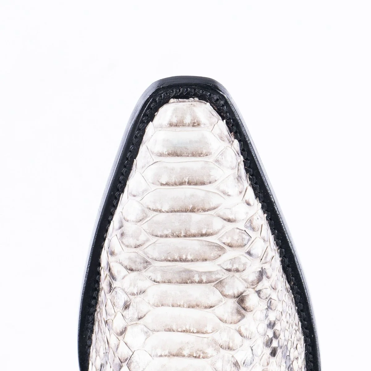 TANNER MARK EXOTIC LEATHER Python Natural Cowboy Boots Snip Toe - Image 2