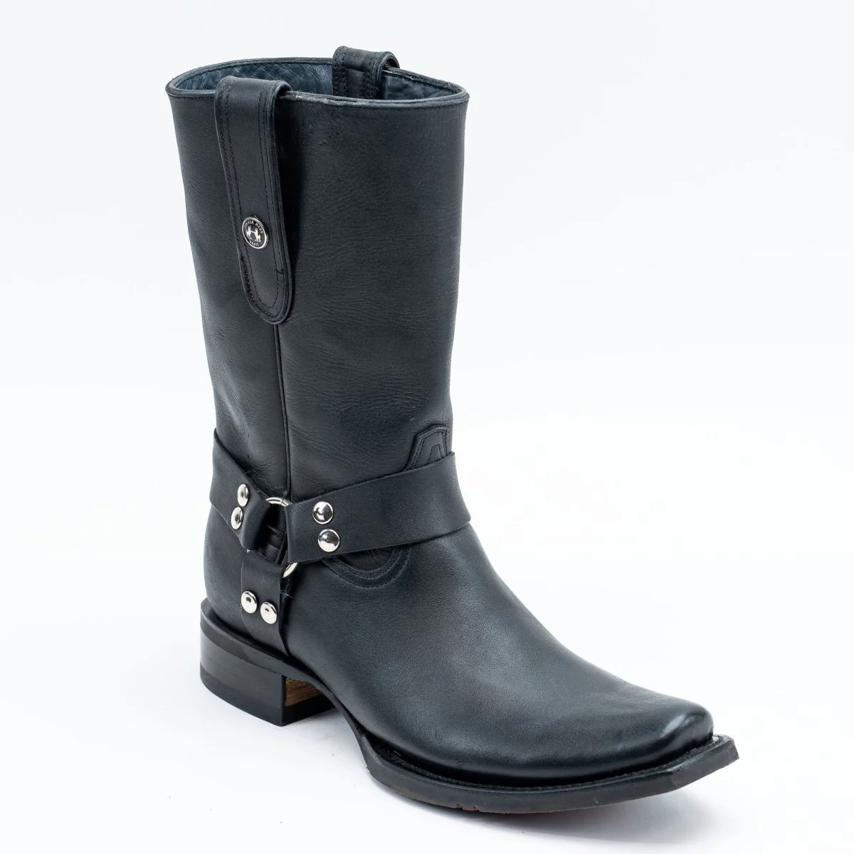 TANNER MARK MEN'S Biker Black Cowboy Boots