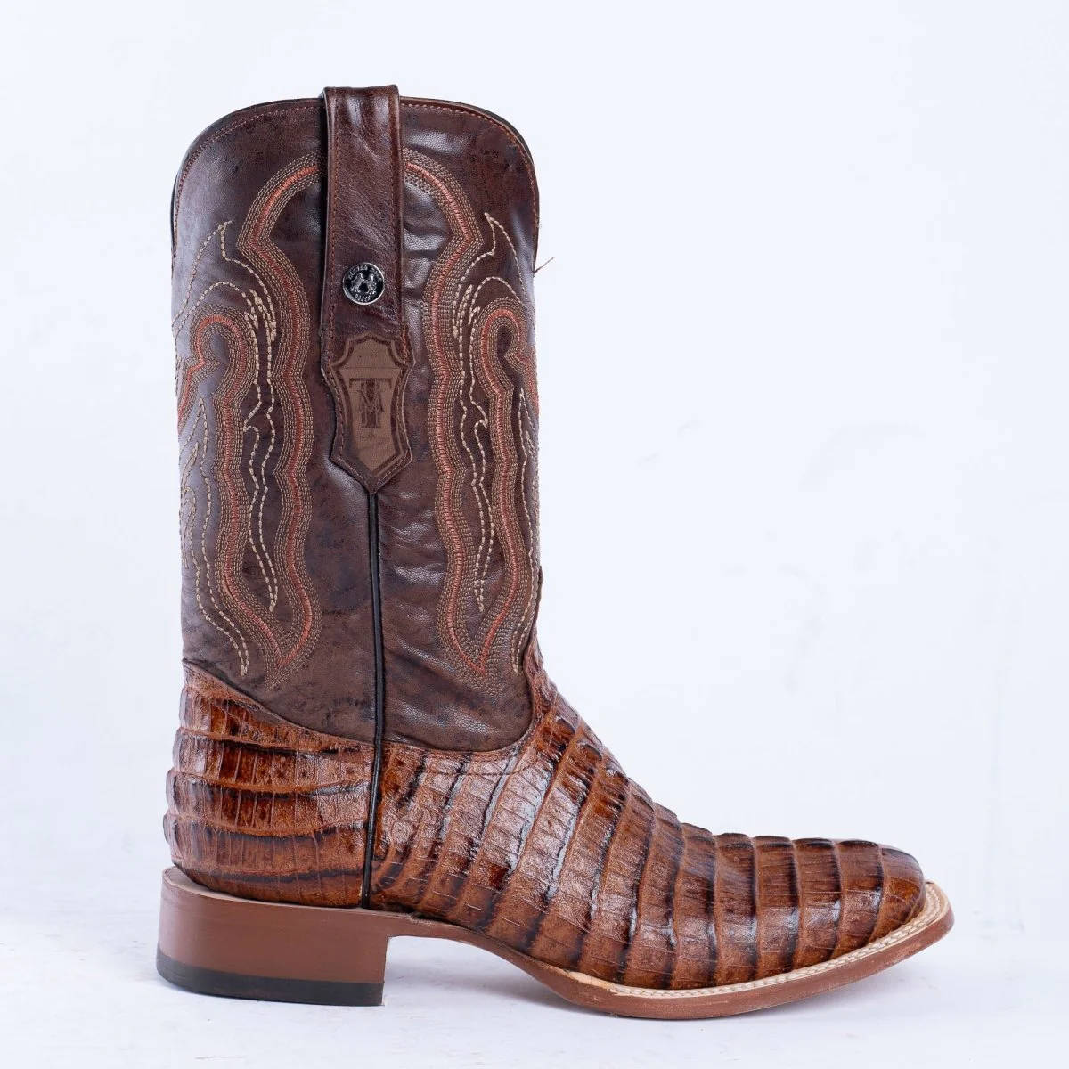 TANNER MARK MEN'S Croc Tail Cognac Print Western Boots - Image 5