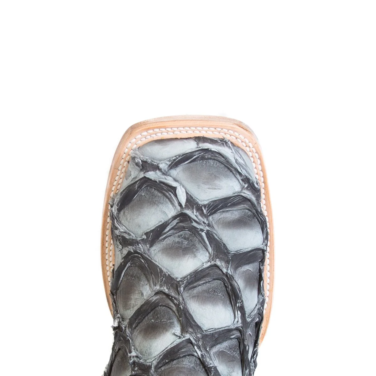 TANNER MARK MEN'S EXOTIC LEATHER Monster Fish Mockingbird Grey Cowboy Boots EE-WIDE - Image 4