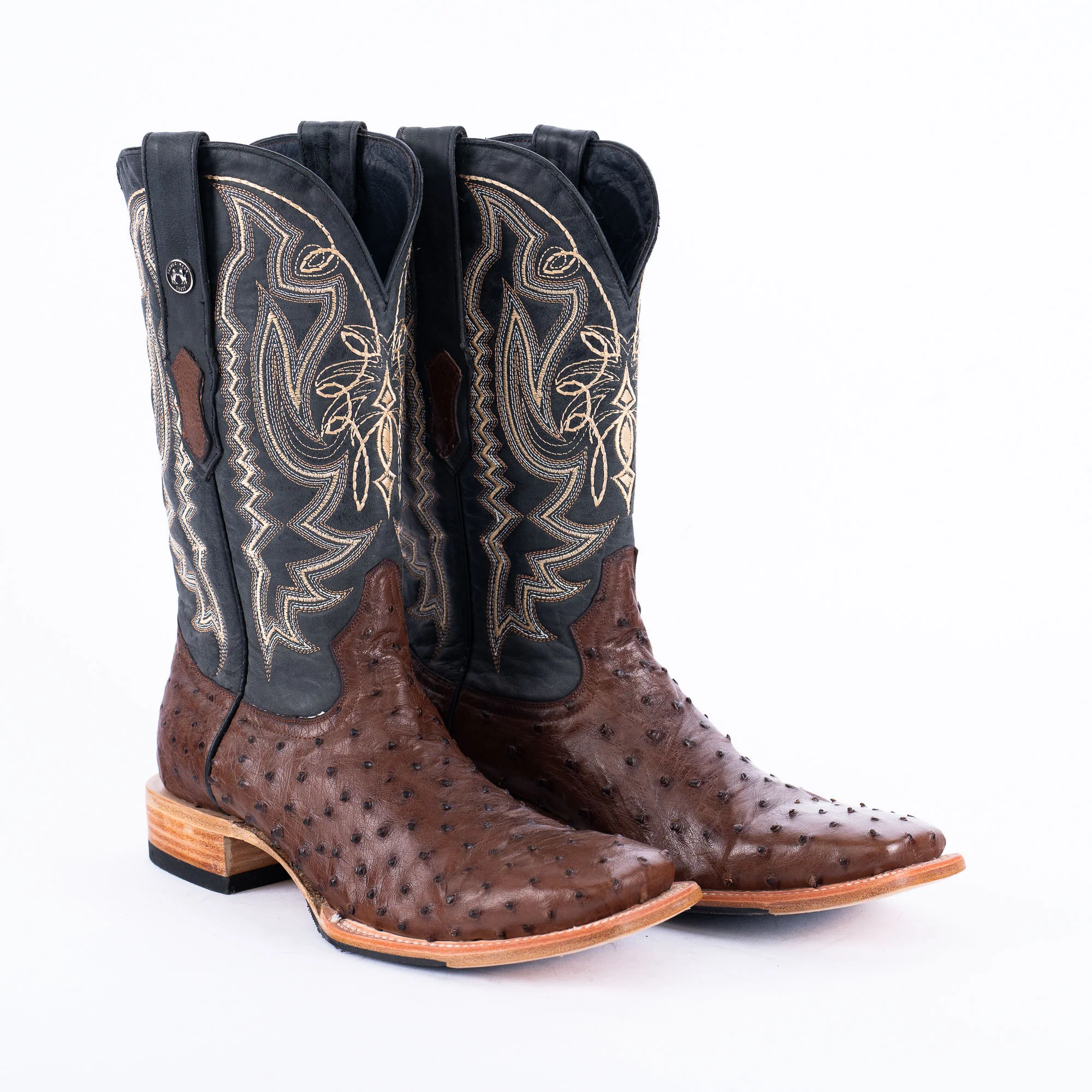 TANNER MARK MEN'S EXOTIC LEATHER Ostrich CC Kango Tabac Cowboy Boots - Image 2
