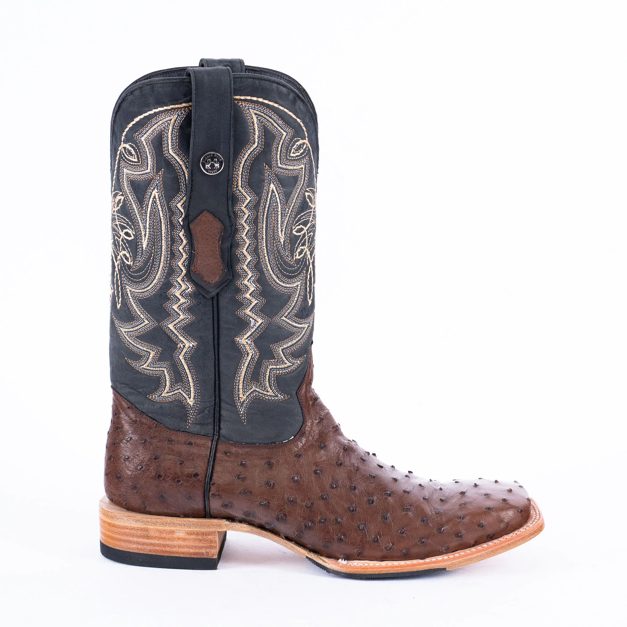 TANNER MARK MEN'S EXOTIC LEATHER Ostrich CC Kango Tabac Cowboy Boots - Image 4