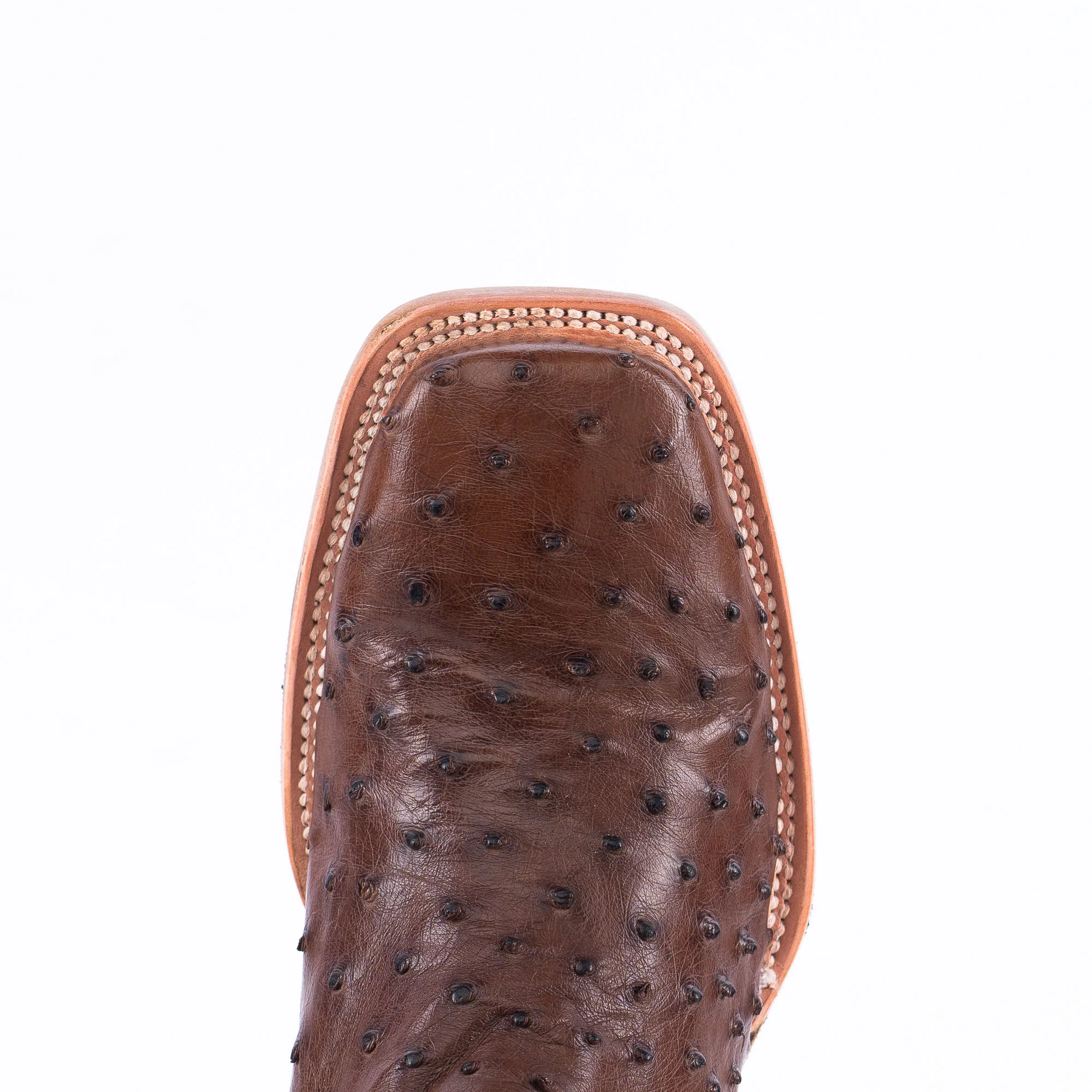 TANNER MARK MEN'S EXOTIC LEATHER Ostrich CC Kango Tabac Cowboy Boots - Image 5