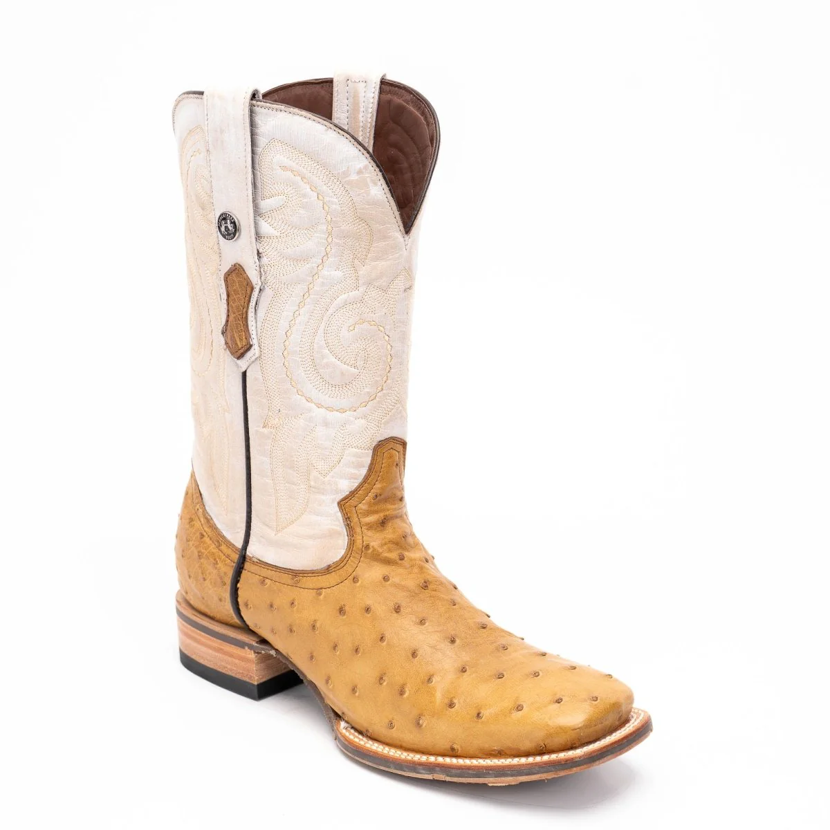 TANNER MARK MEN'S EXOTIC LEATHER Ostrich MD Antique Cowboy Boots