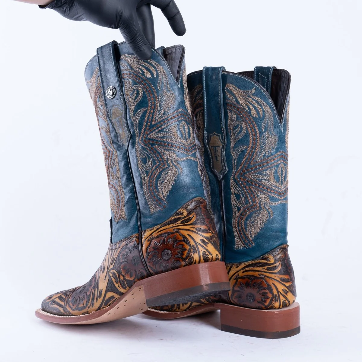 TANNER MARK MEN'S HandTooled Jungle Orix Western Boots - Image 3