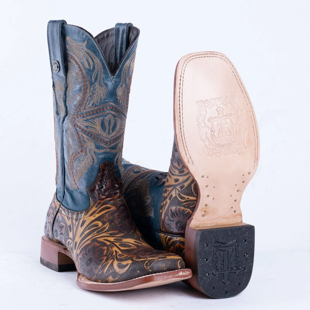 TANNER MARK MEN'S HandTooled Jungle Orix Western Boots - Image 6