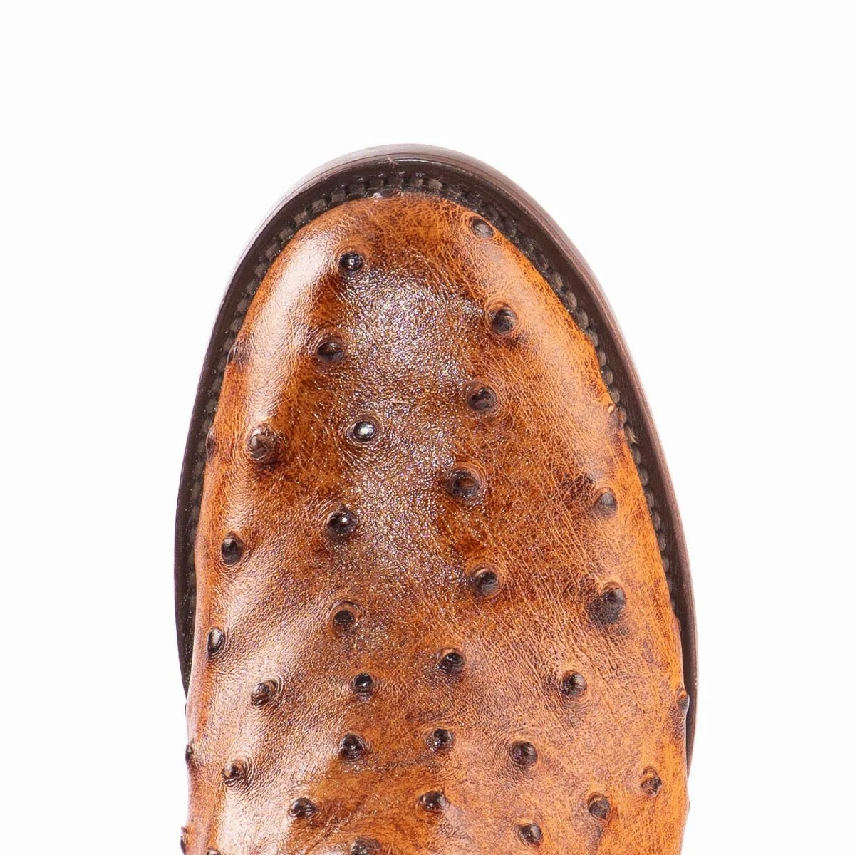 TANNER MARK Men's Ostrich Cognac Print Rooper Boots - Image 7