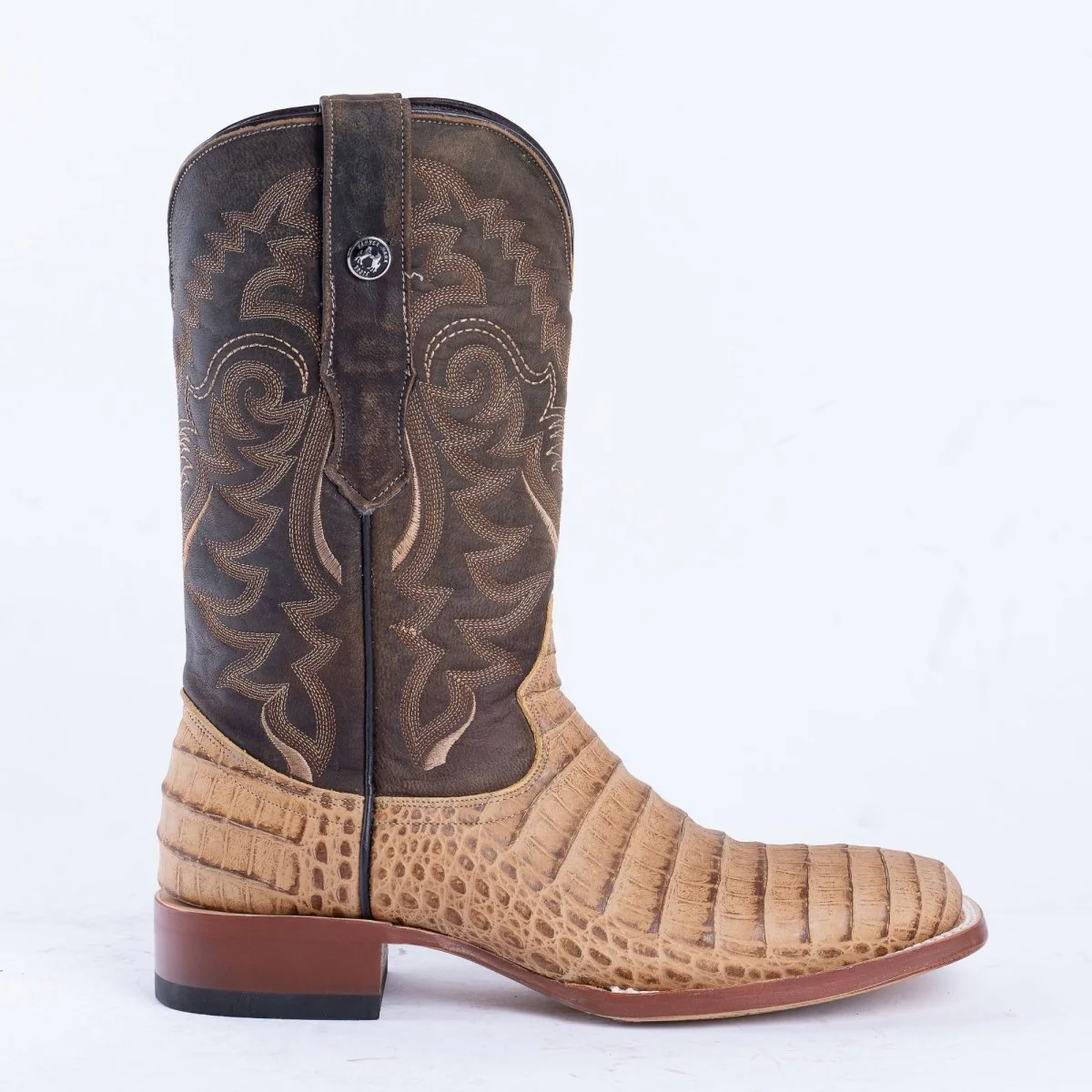 TANNER MARK MEN'S Print Croc Belly MD Antique Cowboy Boots - Image 3