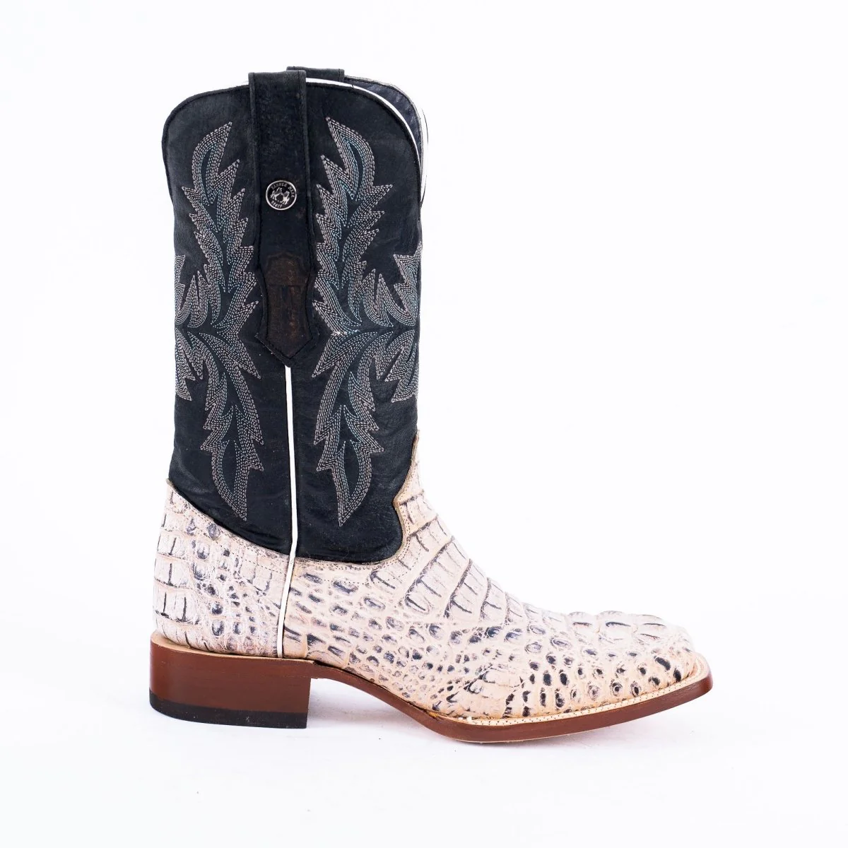 TANNER MARK MEN'S Print Hornback Natural Western Cowboy Boots - Image 2
