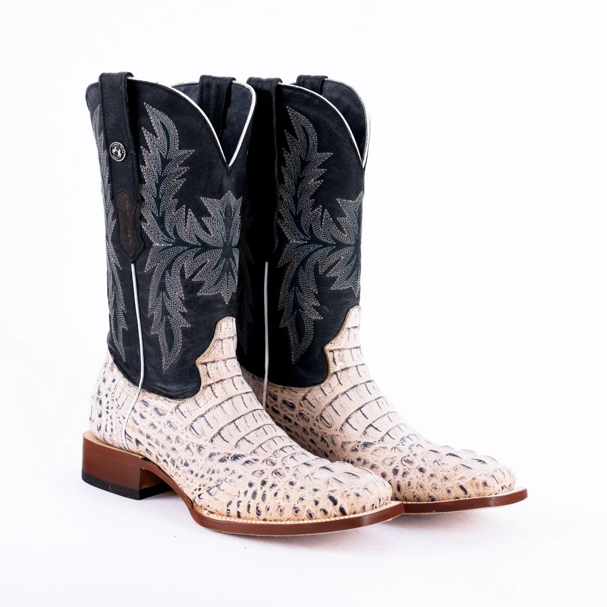 TANNER MARK MEN'S Print Hornback Natural Western Cowboy Boots - Image 3