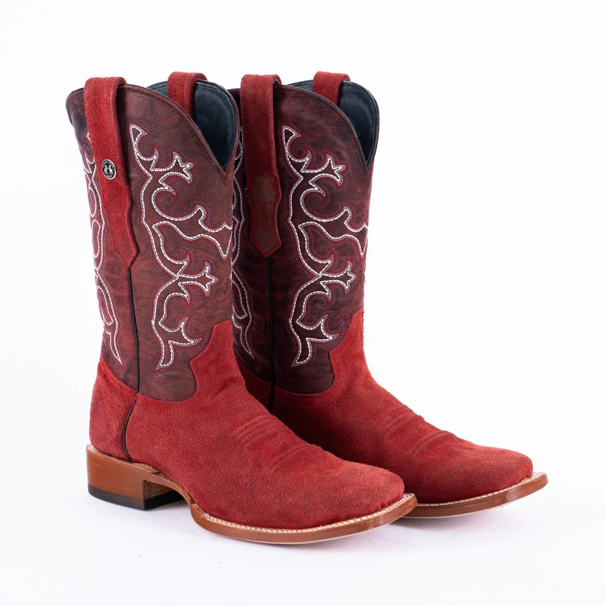 TANNER MARK MEN'S Ruff Out Red Western Cowboy Boots - Image 3