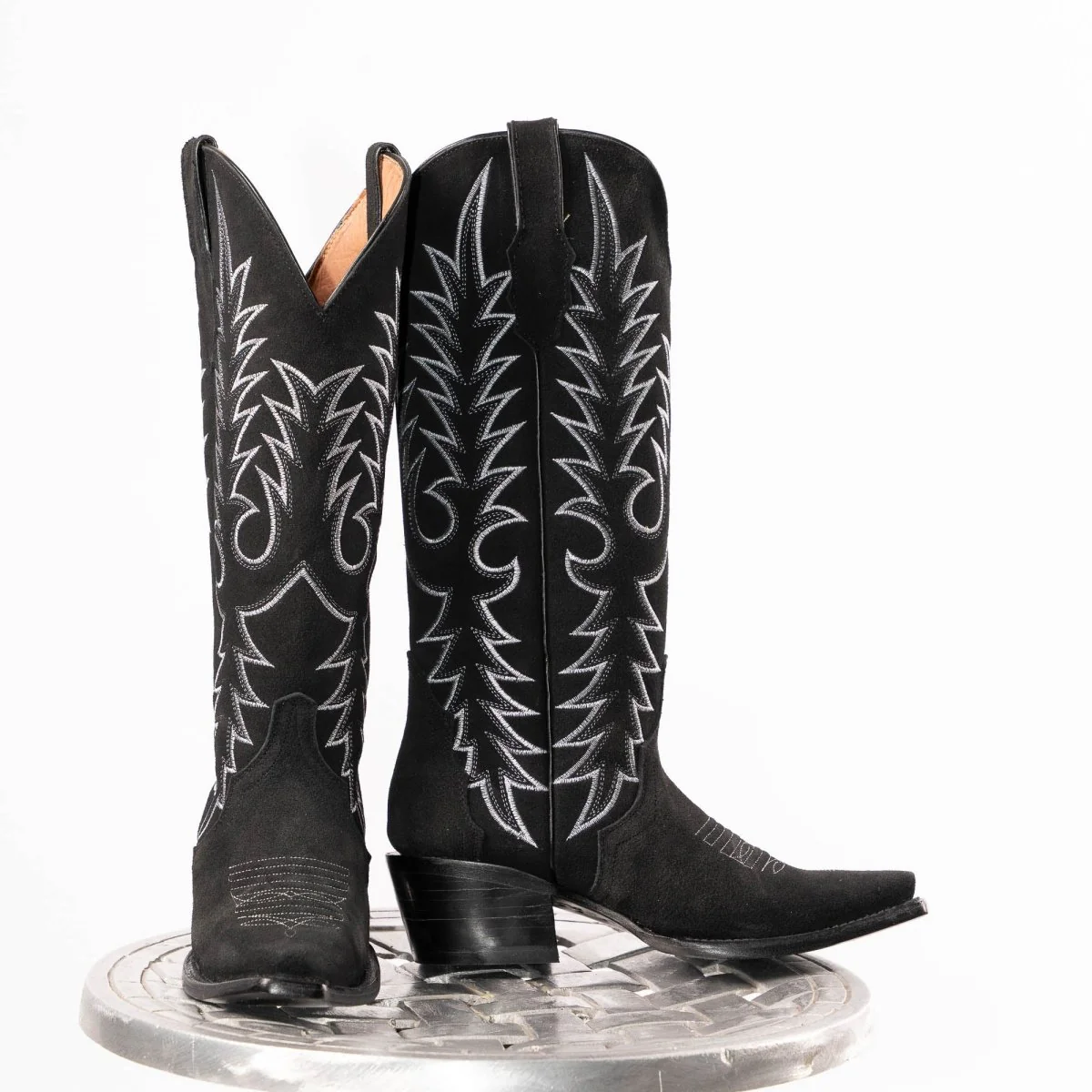 TANNER MARK WOMEN’S Triad Black Suede Cowgirl Boots - Image 10