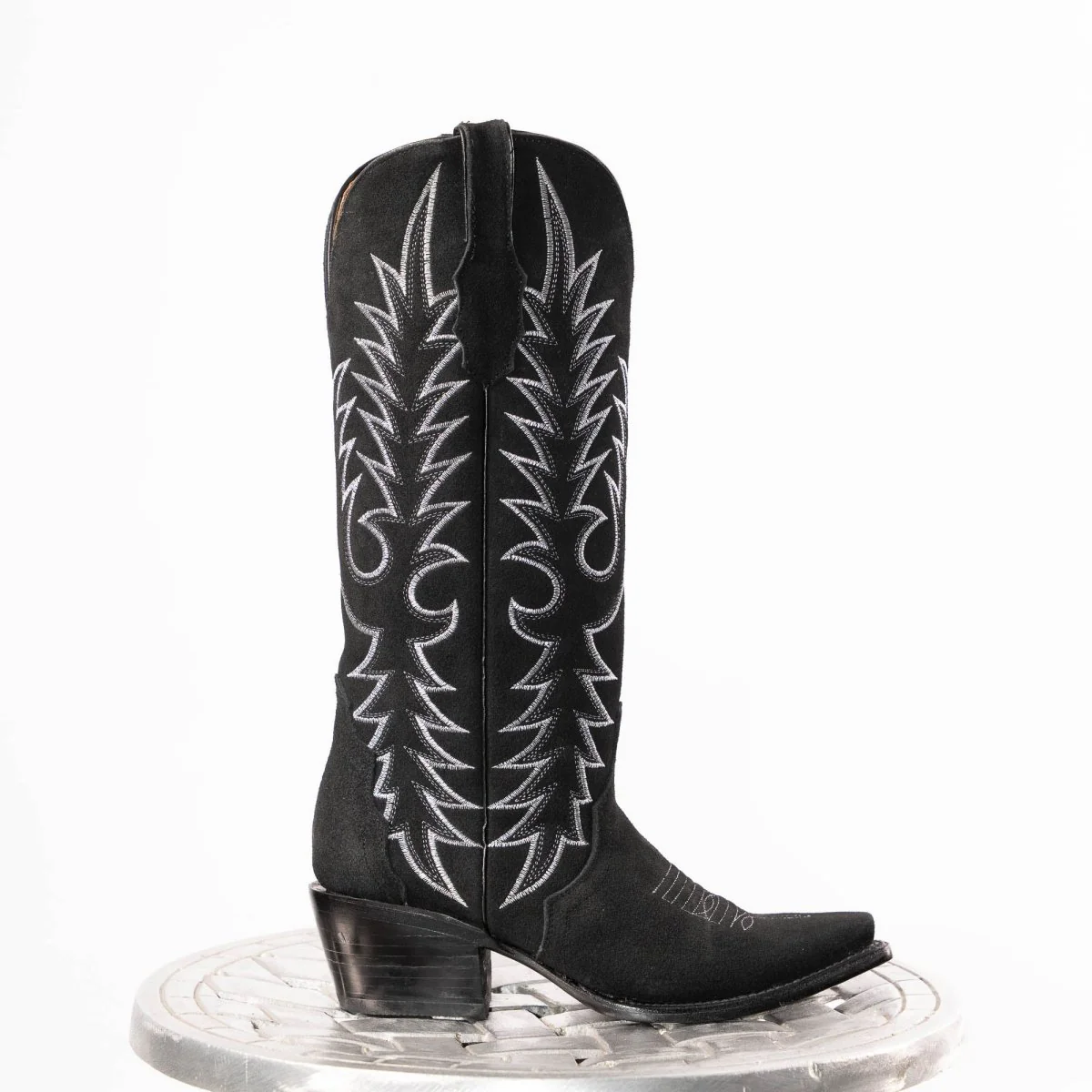 TANNER MARK WOMEN’S Triad Black Suede Cowgirl Boots - Image 11