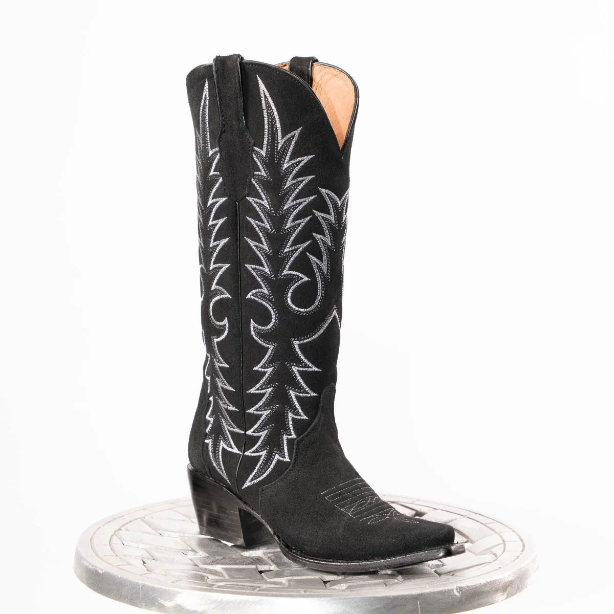 TANNER MARK WOMEN’S Triad Black Suede Cowgirl Boots - Image 12