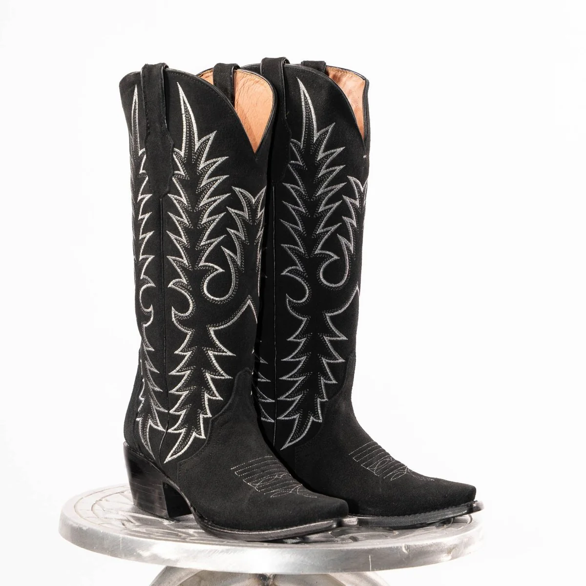 TANNER MARK WOMEN’S Triad Black Suede Cowgirl Boots - Image 9