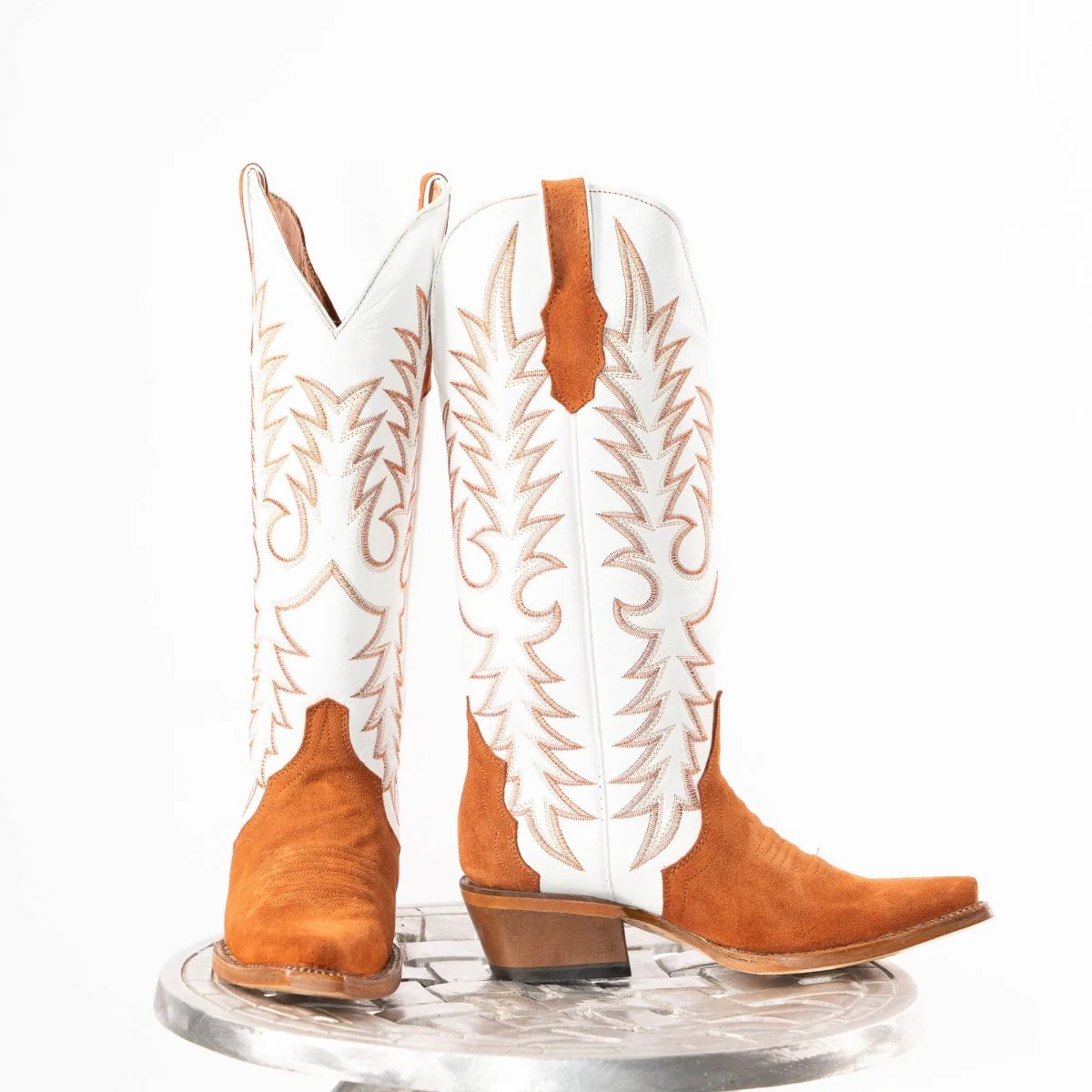 TANNER MARK WOMEN’S Triad Rust Suede Cowgirl Boots - Image 10